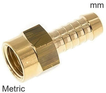 Hose Barb Fittings Brass Metric-Threads Female PN16