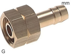 Hose Barb Fittings G-Threads Female With Union Nut Left-Hand