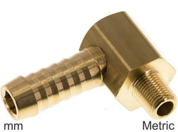 Elbow Hose Barb Fittings Brass Metric-Threads Male PN16