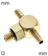 T-Hose Barbs Brass G-Threads Male For PU-, PUN- And PA Hoses