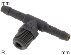 T-Hose Barbs Plastic R-Threads Male PN10
