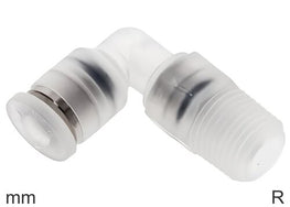 Elbow Push-In Fittings Stainless Steel and PP R-Threads Male