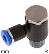 Elbow Push-In Fittings Brass and Plastic R-Threads Male Outer Hex