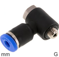 Elbow Push-In Fittings Brass and Plastic G-Threads Male Outer Hex