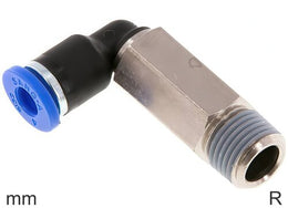 Elbow Push-In Fittings Brass and Plastic R-Threads Male Long