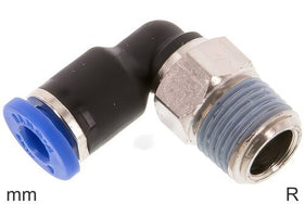 Elbow Push-In Fittings Brass and Plastic R-Threads Male Short