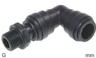 Elbow Push-In Fittings Plastic G-Threads Male