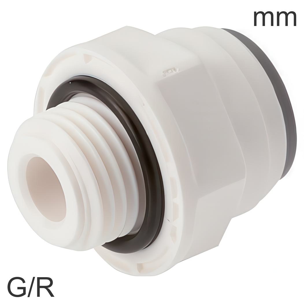 Push-In Fittings Plastic G/R-Threads Male Liquids and Food Metric ...