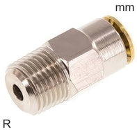 Push-In Fittings Brass R-Threads Male High-Pressure PN150