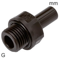 Plug-In Fittings Plastic G-Threads Male FDA