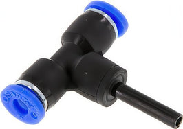 Push-In Tee Fittings Brass and Plastic With Plug-In