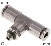 Push-In Tee Fittings Stainless Steel G-Threads Male Rotatable