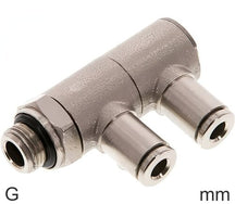 2-Way Distributor Push-In Fittings Brass G-Threads Male