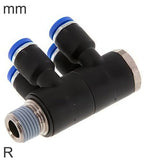 Featured image of collection - 4-Way Distributor Push-In Fittings Brass and Plastic R-Threads Male