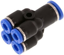 Distributor Push-In Fittings Brass and Plastic 4 Outlets
