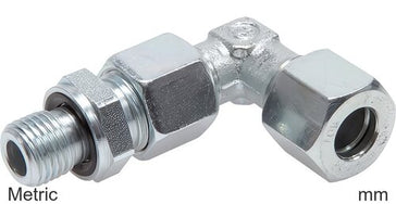 Compression Elbow Fittings Stainless Steel Metric-Threads Male Adjustable