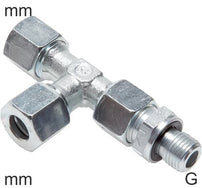 Compression Tee Fittings Stainless Steel G-Threads Male L-Shape Adjustable