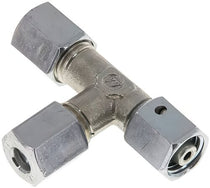 Compression Tee Fittings Stainless Steel With Sealing Cone and O-Ring L-Shape