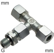 Compression Tee Fittings Stainless Steel G-Threads Male T-Shape Adjustable