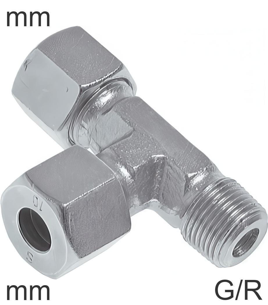 Compression Tee Fittings Stainless Steel G/R-Threads Male L-Shape ...