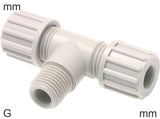 Featured image of collection - Compression Tee Fittings Plastic PA G-Threads Male