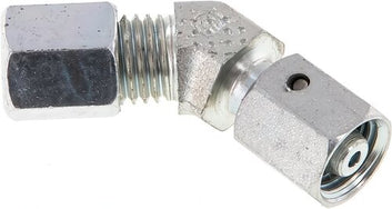 Cutting Ring Elbow Fittings Steel / Stainless Steel 45deg Adjustable With Sealing Cone and O-Ring