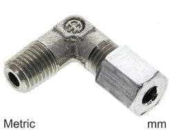 Cutting Ring Elbow Fittings Steel / Stainless Steel Metric-Threads Male