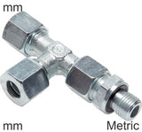 Featured image of collection - Cutting Ring Tee Fittings Steel / Stainless Steel Metric-Threads Male L-Shape Adjustable