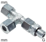 Featured image of collection - Cutting Ring Tee Fittings Steel / Stainless Steel G-Threads Male L-Shape Adjustable