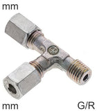 Featured image of collection - Cutting Ring Tee Fittings Steel / Stainless Steel G/R-Threads Male L-Shape