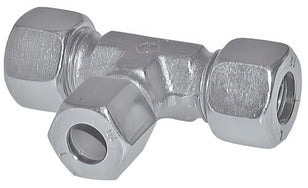 Cutting Ring Tee Fittings Steel / Stainless Steel Reducing