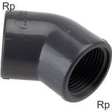 Featured image of collection - Angled Fittings 45deg PVC Rp-Threads Female PN16