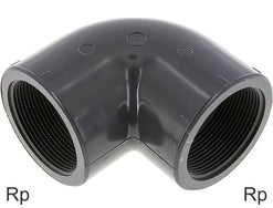 PVC Elbow Fittings 90deg With Female Threads PN16