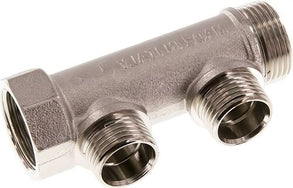 Distributor Pipes With Male And Female Threads PN10 Nickel-Plated Brass