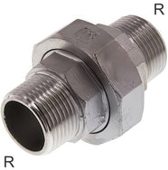 Double Nipples Brass / Cast Iron / Stainless Steel R-Threads Separable With Flat Seal PN25