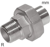 Double Nipples Stainless Steel R-Threads and Welding End With Conical Seal PN16