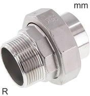 Double Nipples Stainless Steel R-Threads and Welding End With Flat Seal PN16