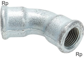 Angled Fittings 45deg Cast Iron Rp-Threads Female PN25