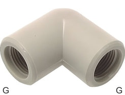 Angled Fittings 90deg Plastic G-Threads Female PN10
