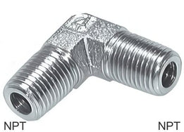 Angled Fittings 90deg Steel NPT-Threads Male PN420