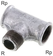 Tee Fittings Cast Iron / Stainless Steel R/Rp-Threads Male/Female T-Shape PN25