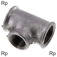 Brass / Cast iron / Stainless Steel Reducing Tee Fittings - Female Rp-threads PN25