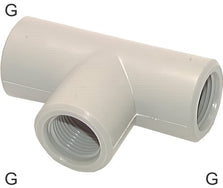 Tee Fittings Plastic G-Threads Female PN10