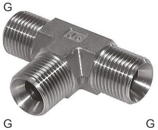 Tee Fittings Steel / Stainless Steel G-Threads Male With 60deg Hose Cone PN475