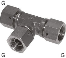 Tee Fittings Steel / Stainless Steel G-Threads Female With 60deg Hose Cone PN400