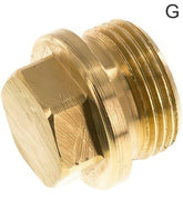 Closing Plugs Brass / Stainless Steel G-Threads Outer Hex And Collar PN40