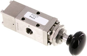 Stainless Steel 3/2-Way Button Activated Pneumatic Valves