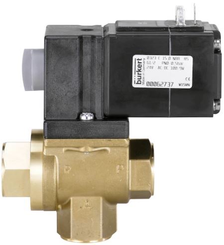 Solenoid Valve 3/2 NO G1/2'' Brass NBR 0-0.5bar/7psi 230VAC 0131 51556