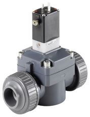 Solenoid Valve 40mm Glued Sleeves NC Plastic FKM 0.5-6bar/7-87psi 230VAC 142 42133
