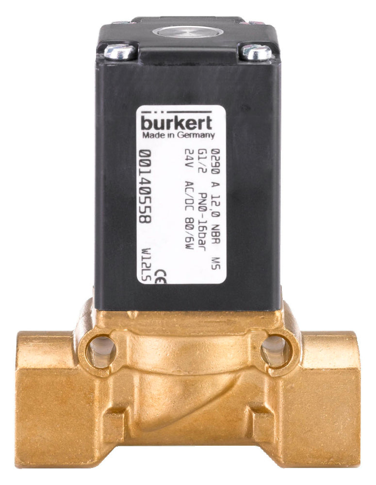 Solenoid Valve G1/2'' NC Brass NBR 0-16bar/232psi 24VAC/DC Vacuum 290 140558